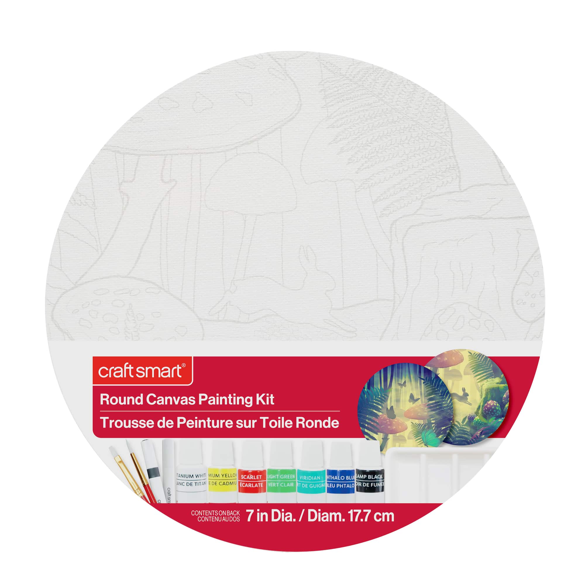 Forest Round Canvas Painting Kit by Craft Smart®